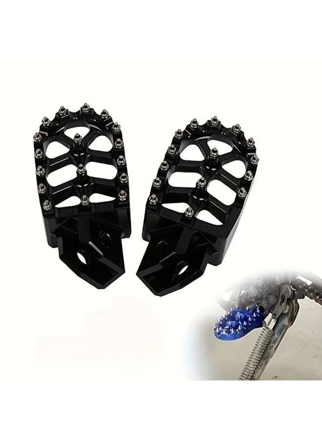 Blue CNC Motorcycle Footrest Wide Footpegs For YAMAHA YZ80 YZ125 YZ250 YZ500 YZ490 WR200 WR250 WR500 TTR90 TTR110 TTR125 TTR250 XT250 - Image 3